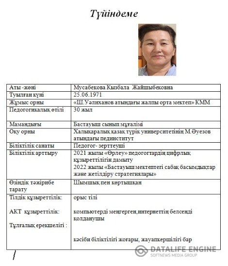 Мусабекова Кызбала